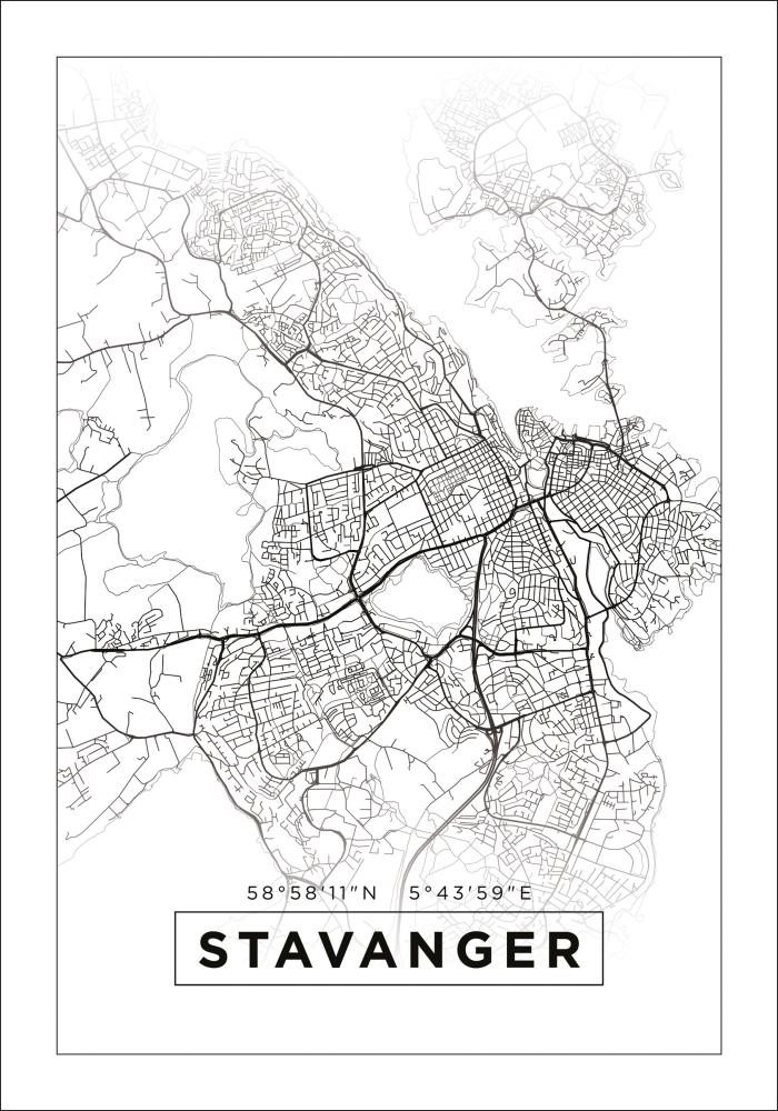 Map - Stavanger - White