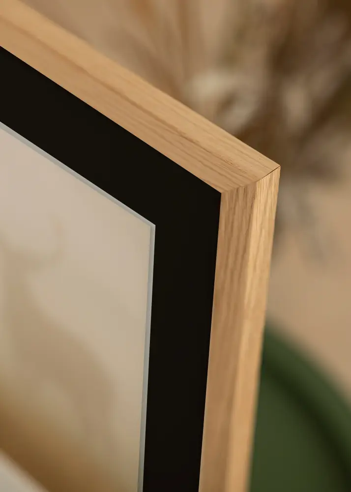 Cadre Oak Wood 35x50 cm - Passe-partout Noir 24x30 cm