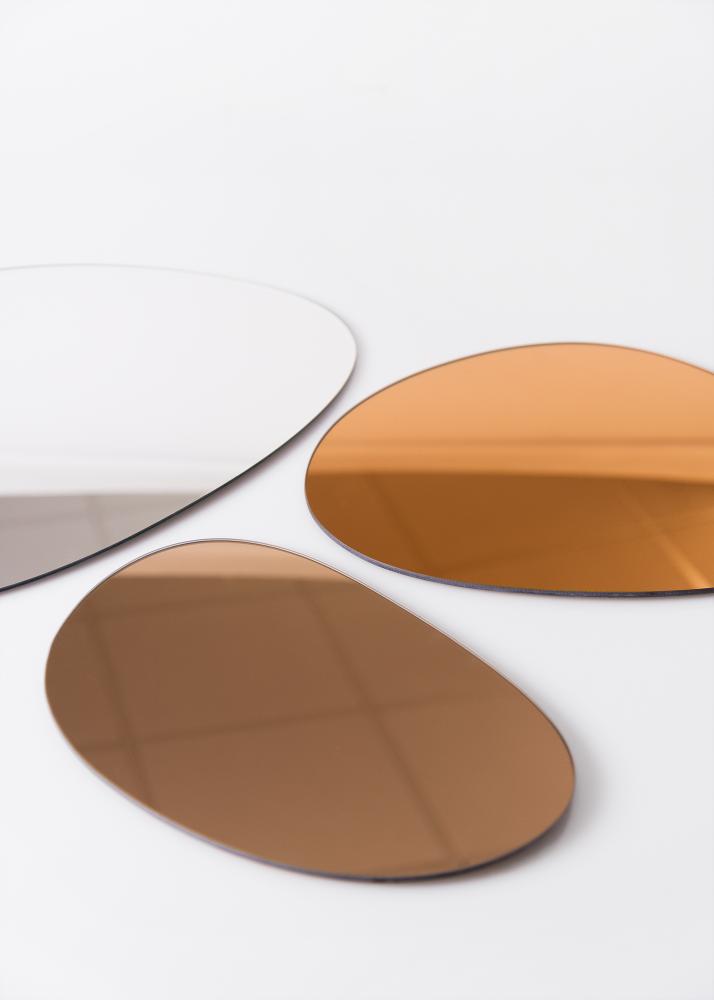 Miroir Set Orange, Rose Gold & Clear - 3 unités