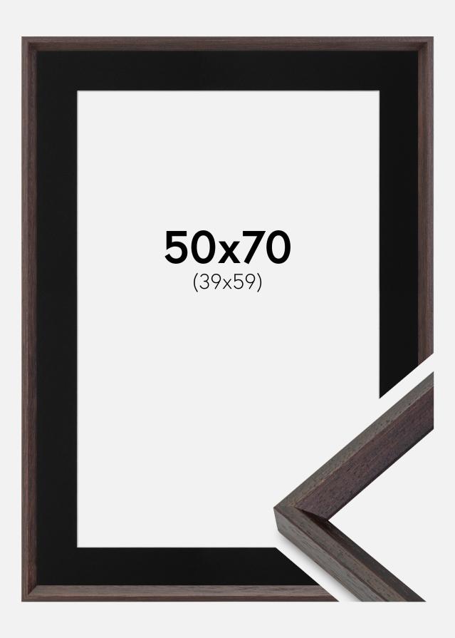 Cadre Globe Expresso 50x70 cm - Passe-partout Noir 40x60 cm