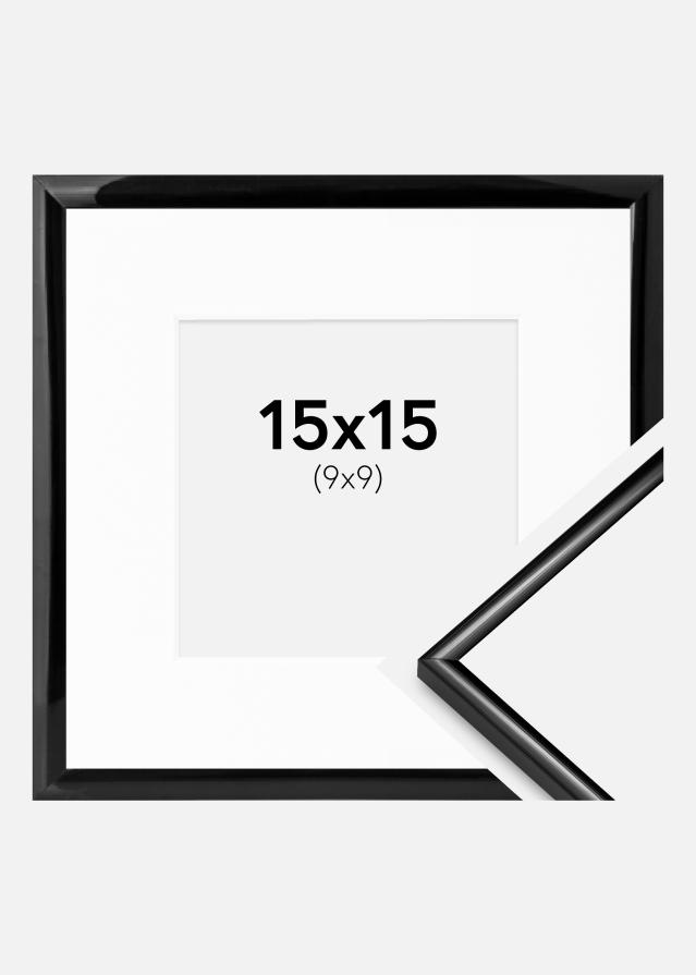 Cadre Scandi Noir 15x15 cm - Passe-partout Blanc 10x10 cm