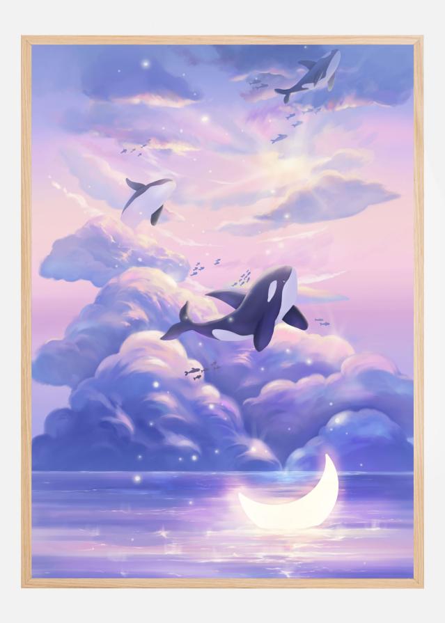 Fantasy Beautiful Whale Poster