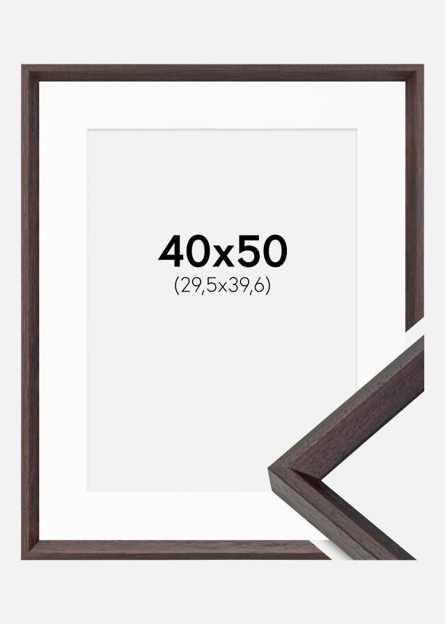 Cadre Globe Expresso 40x50 cm - Passe-partout Blanc 12x16 pouces