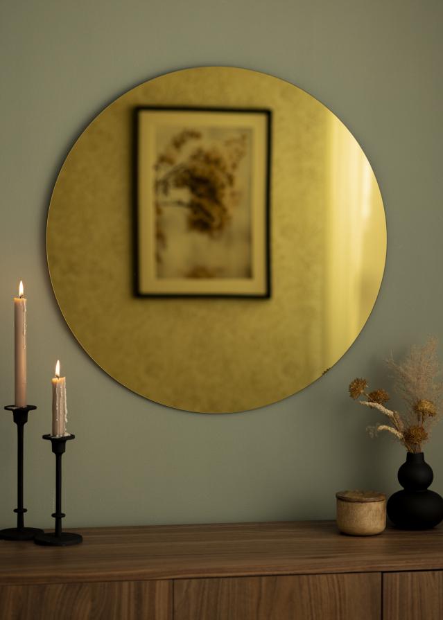 KAILA Miroir rond Gold diamètre 70 cm