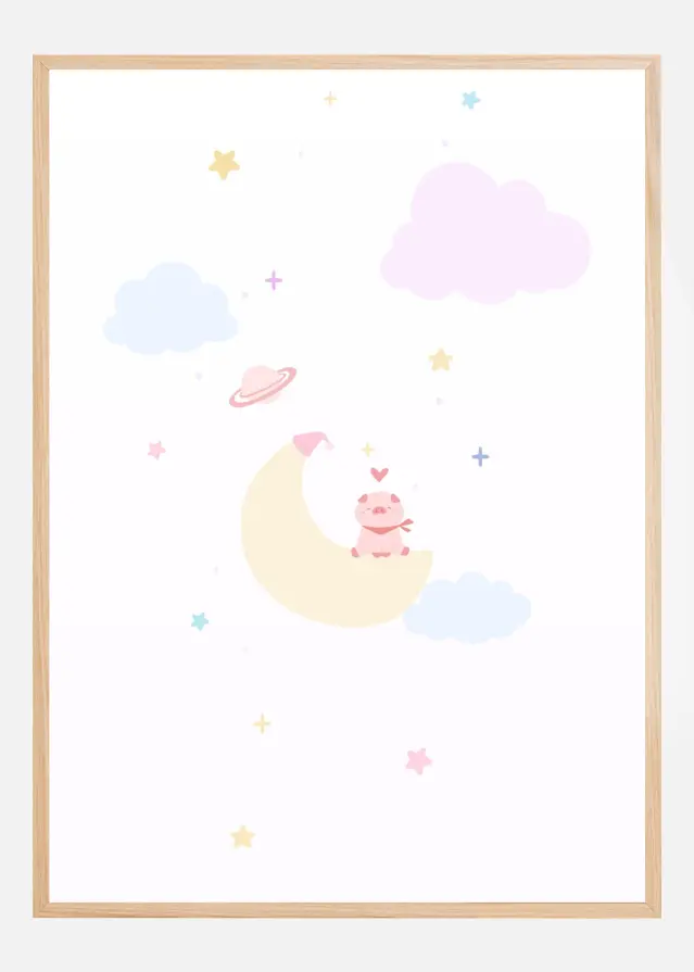 Pig On the Moon Poster