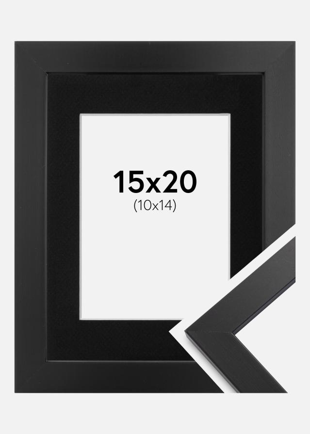 Cadre Black Wood 15x20 cm - Passe-partout Noir 11x15 cm