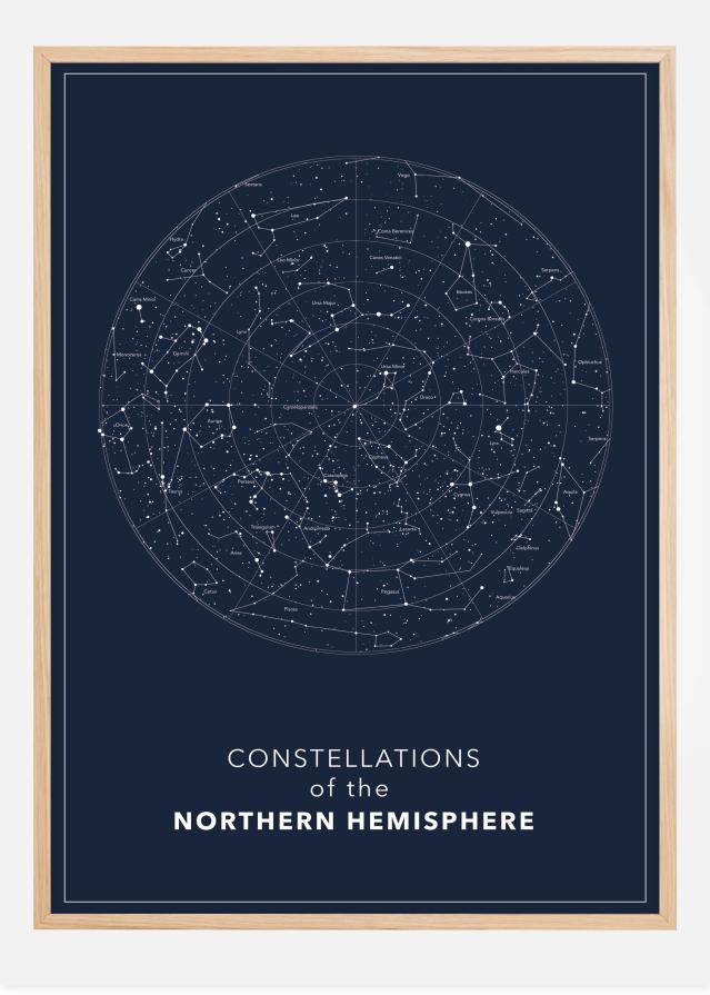 Northern hemisphere Dark Poster