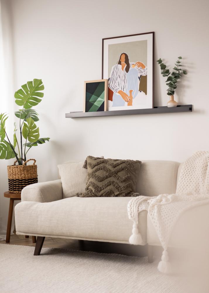 KAILA Étagère à tableaux Noir 130 cm