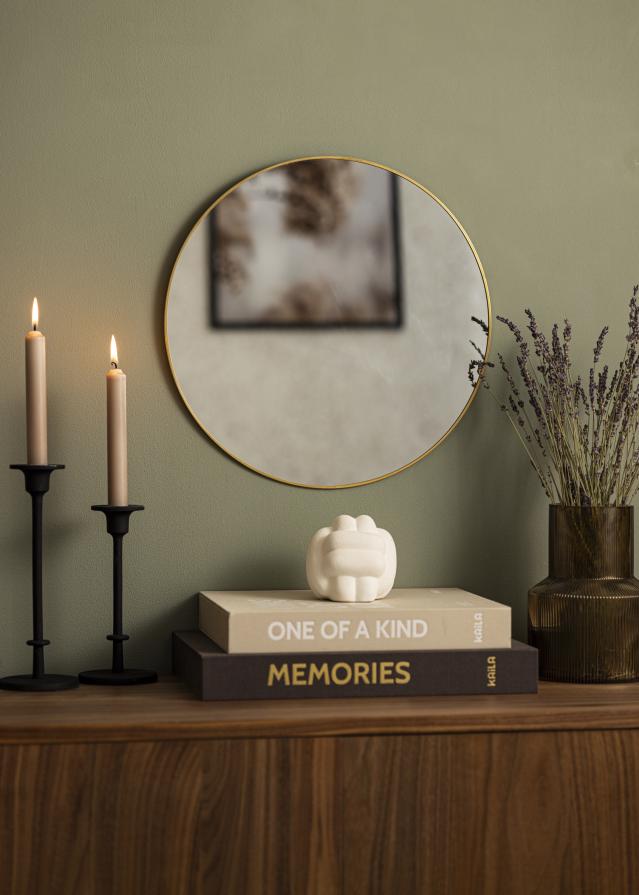 KAILA Round Mirror - Thin Brass diamètre 40 cm