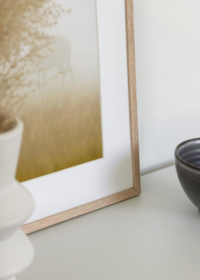 Cadre chêne étroit Acrylique 32x32 cm