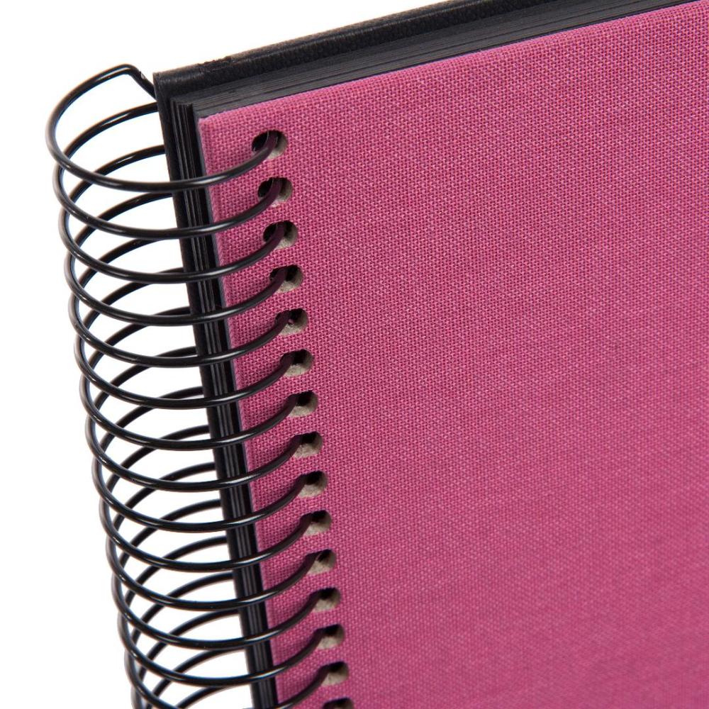 Bella Vista Album spirale Fuchsia - 35x30 cm (40 pages noires / 20 feuilles)