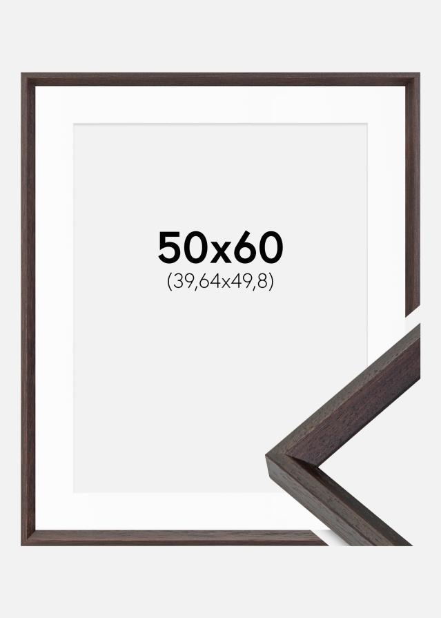 Cadre Globe Expresso 50x60 cm - Passe-partout Blanc 16x20 pouces