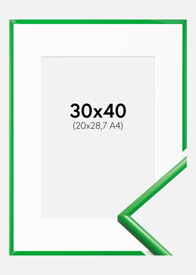 Cadre New Lifestyle Grass Green 30x40 cm - Passe-partout Blanc 21x29,7 cm