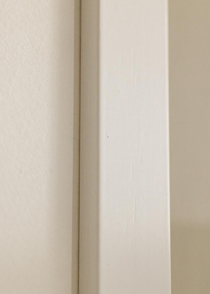 Cadre White Wood 70x90 cm - Passe-partout Blanc 24x30 pouces