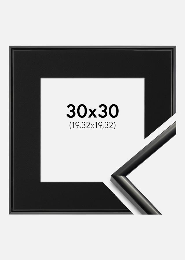 Cadre New Lifestyle Noir 30x30 cm - Passe-partout Noir 8x8 pouces