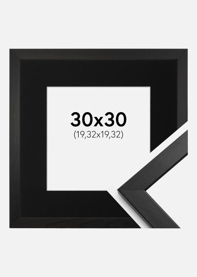 Cadre Stilren Noir 30x30 cm - Passe-partout Noir 8x8 pouces