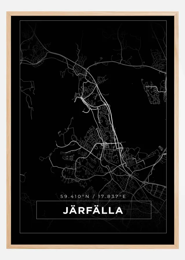 Map - Järfälla - Black