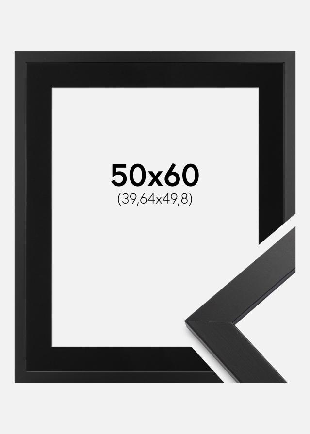 Cadre Black Wood 50x60 cm - Passe-partout Noir 16x20 pouces