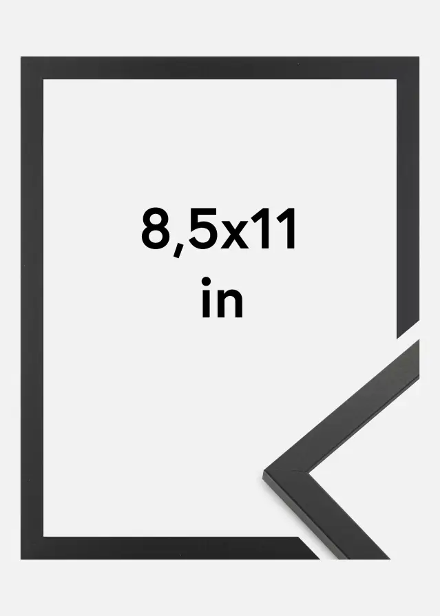 Cadre Trendy Verre Acrylique Noir 8,5x11 inches (21,59x27,94 cm)