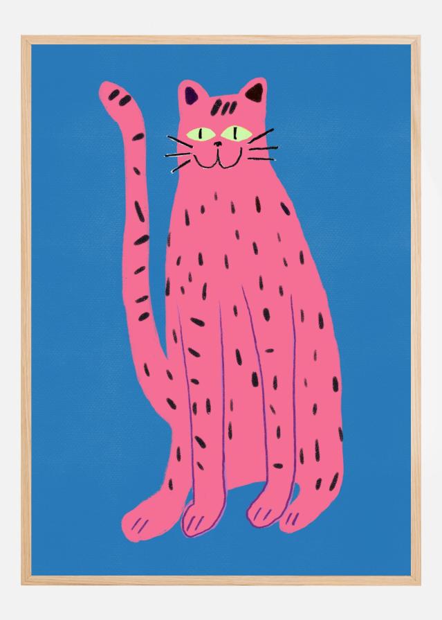 Pink cat Poster