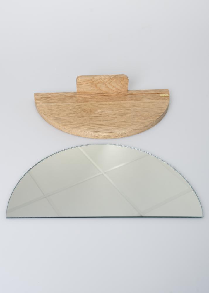 Miroir Half Circle Shelf 25x40 cm