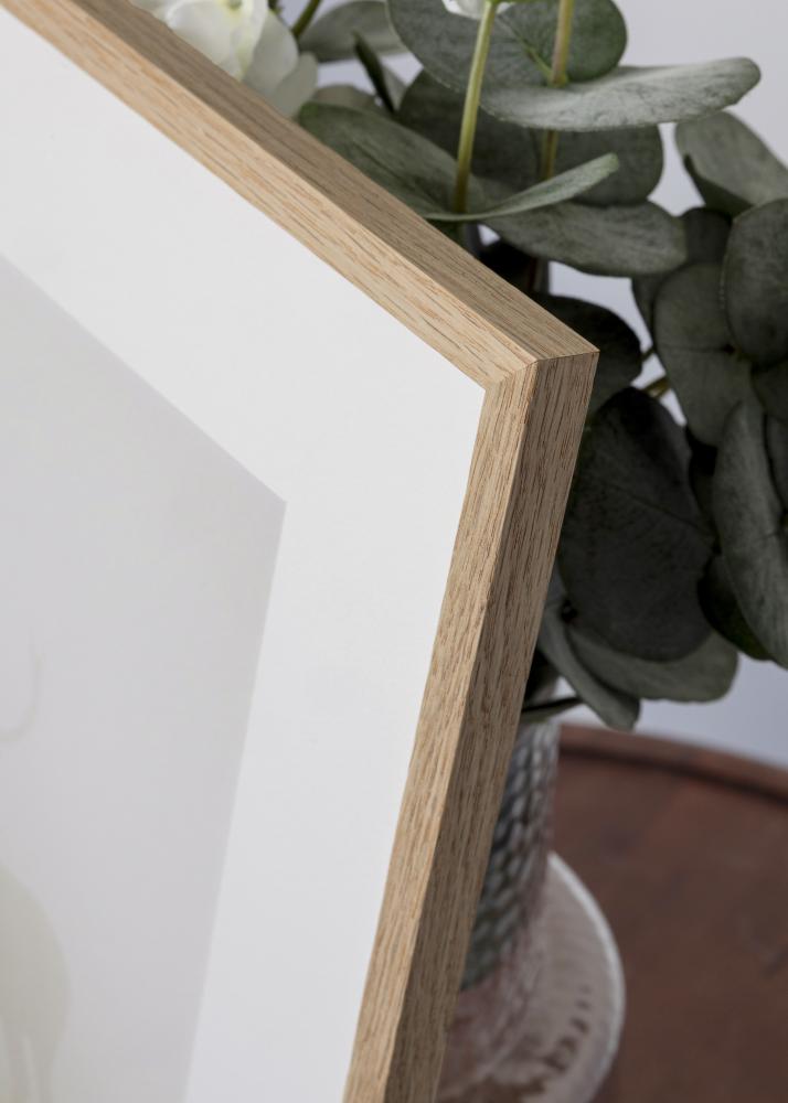 Cadre chêne étroit Acrylique 32x32 cm