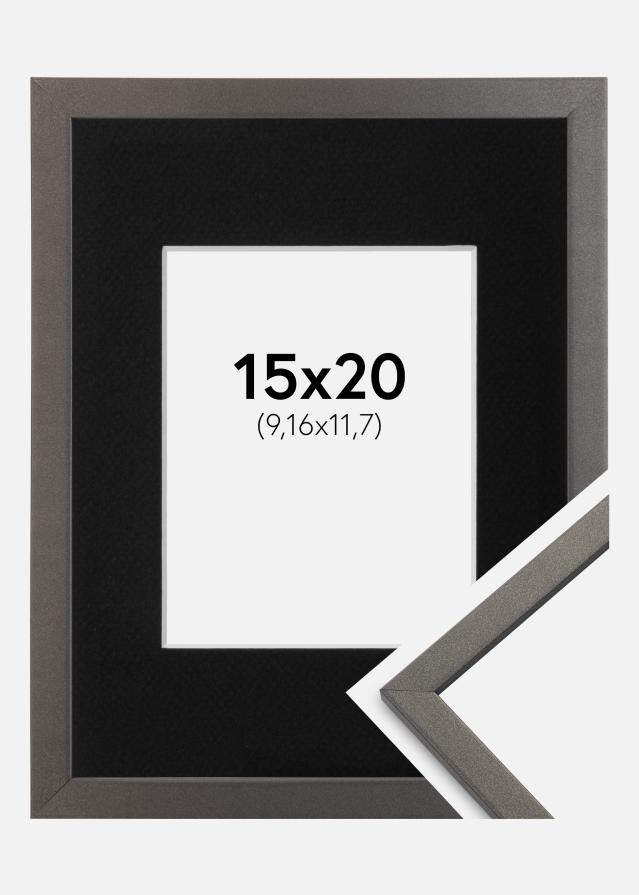 Cadre Edsbyn Graphite 15x20 cm - Passe-partout Noir 4x5 pouces