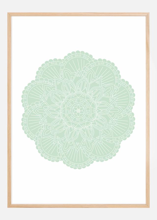 Abstract Green Mandala Poster