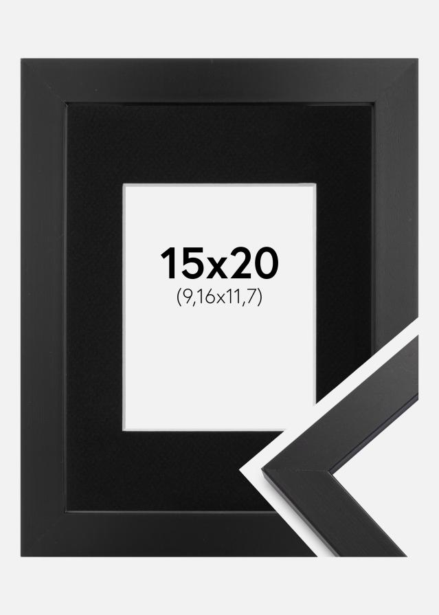 Cadre Black Wood 15x20 cm - Passe-partout Noir 4x5 pouces