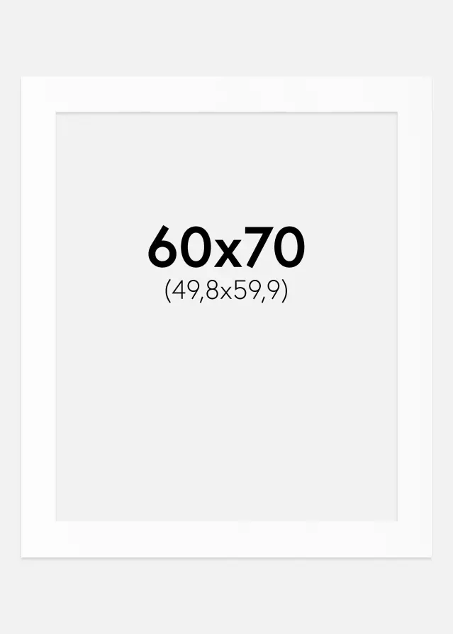 Passe-partout Canson Blanc (noyau blanc) 60x70 cm (49,8x59,9)