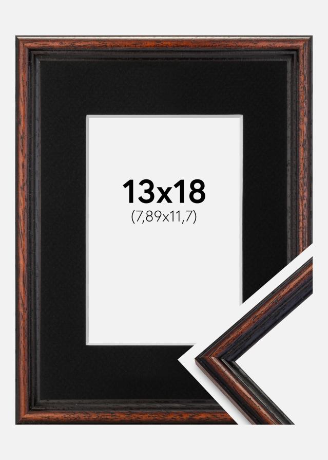 Cadre Horndal Noyer 13x18 cm - Passe-partout Noir 3,5x5 pouces