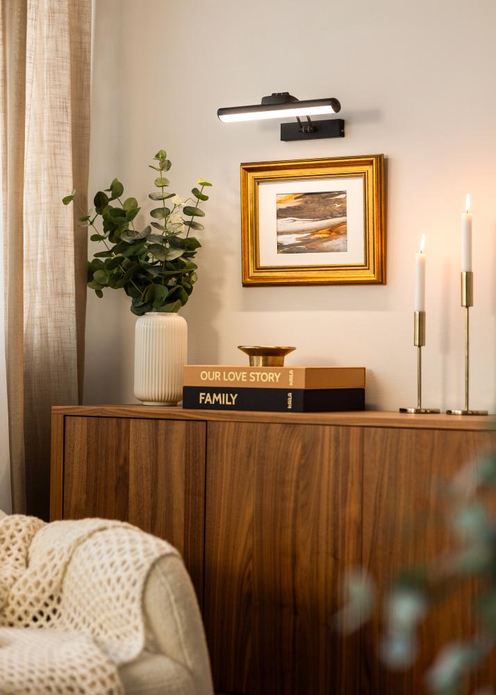 KAILA Lustre Cadre à piles pour tableaux 32 cm - Noir