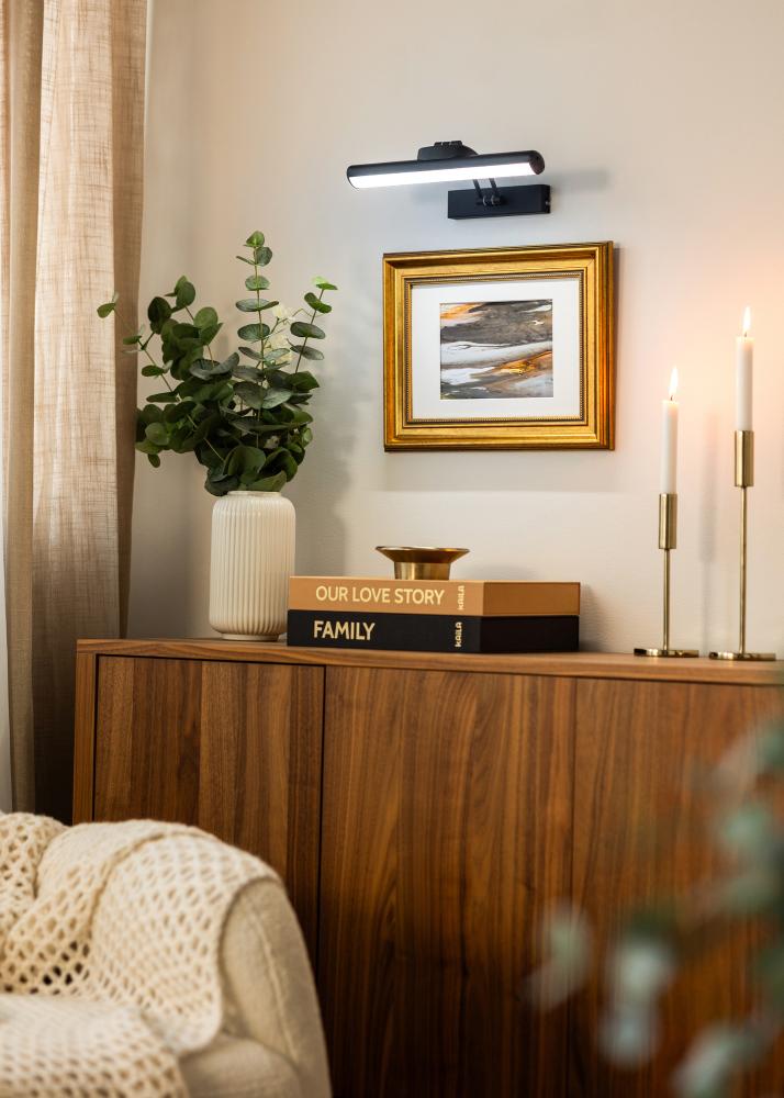 KAILA Lustre Cadre à piles pour tableaux 32 cm - Noir