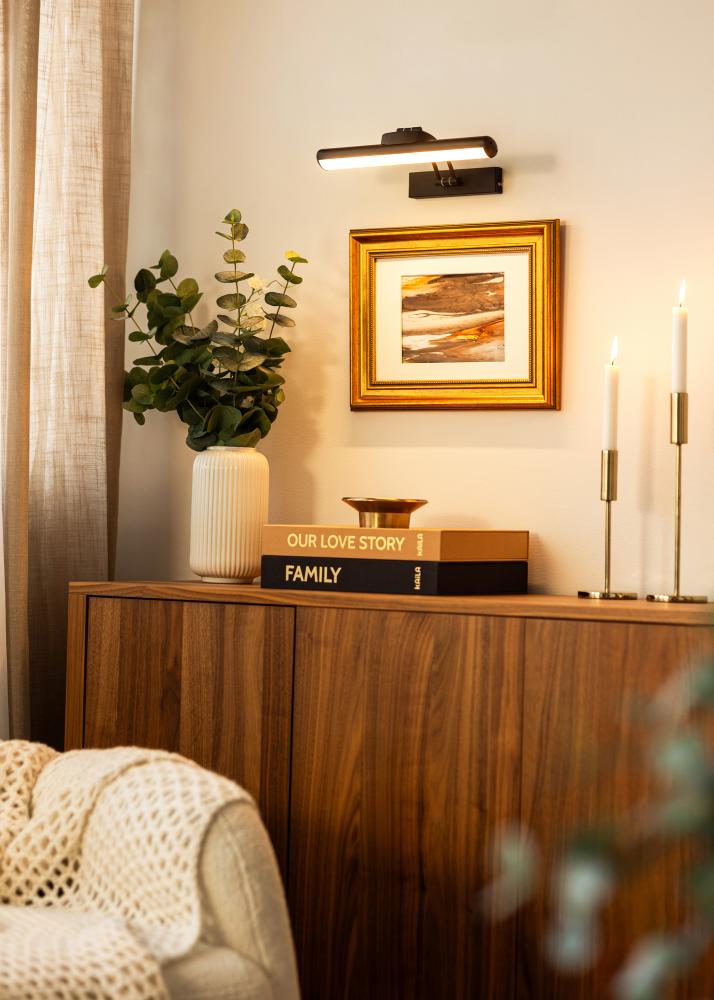 KAILA Lustre Cadre à piles pour tableaux 32 cm - Noir