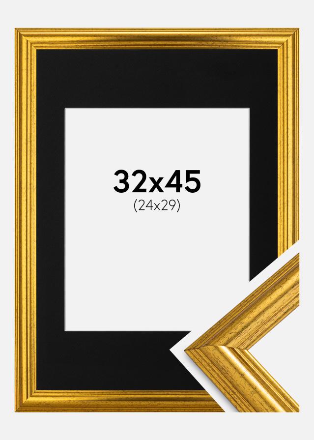 Cadre Västkusten Or 32x45 cm - Passe-partout Noir 25x30 cm