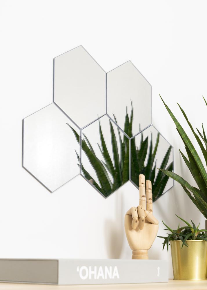 KAILA Miroir Hexagon 18x21 cm - 5-pack