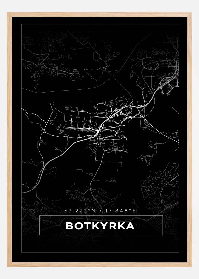 Map - Botkyrka - Black