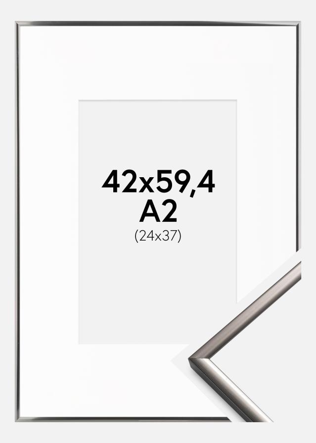 Cadre New Lifestyle Acier 42x59,4 cm (A2) - Passe-partout Blanc 25x38 cm