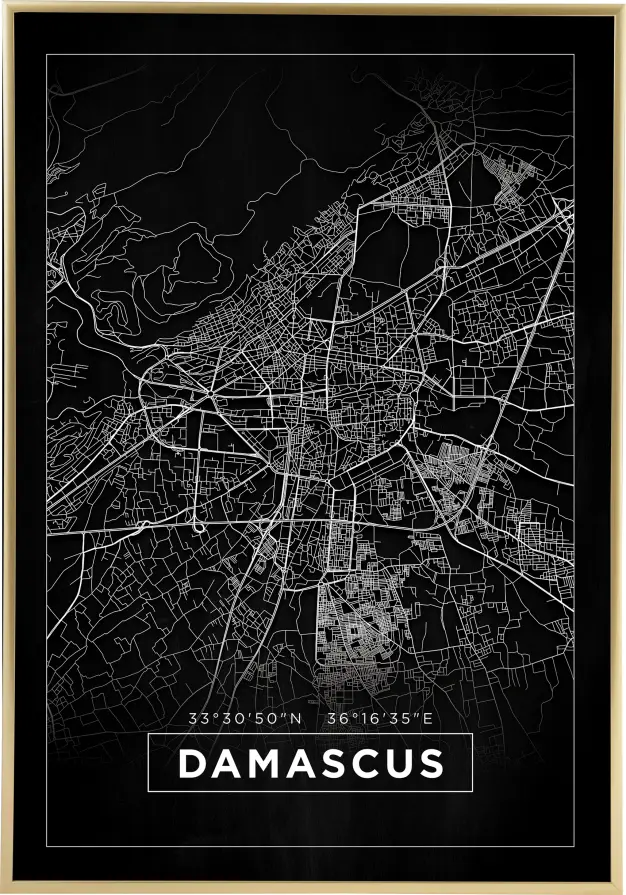 Map - Damascus - Black