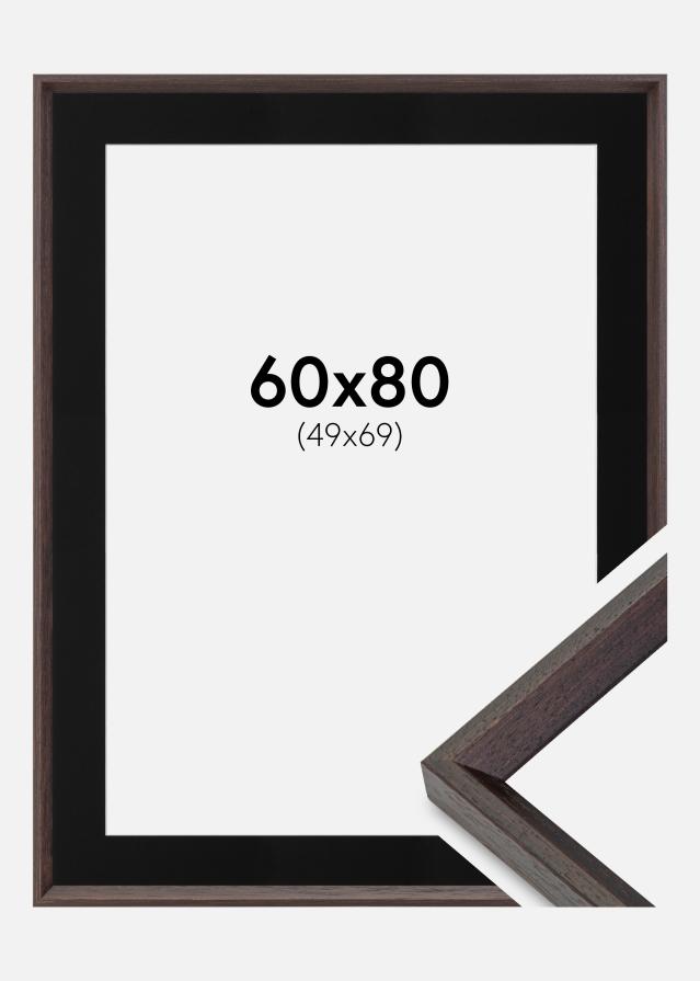 Cadre Globe Expresso 60x80 cm - Passe-partout Noir 50x70 cm