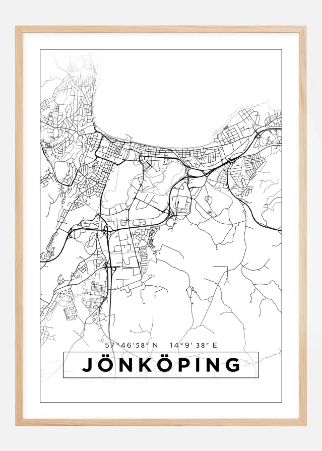 Map - Jönköping - White