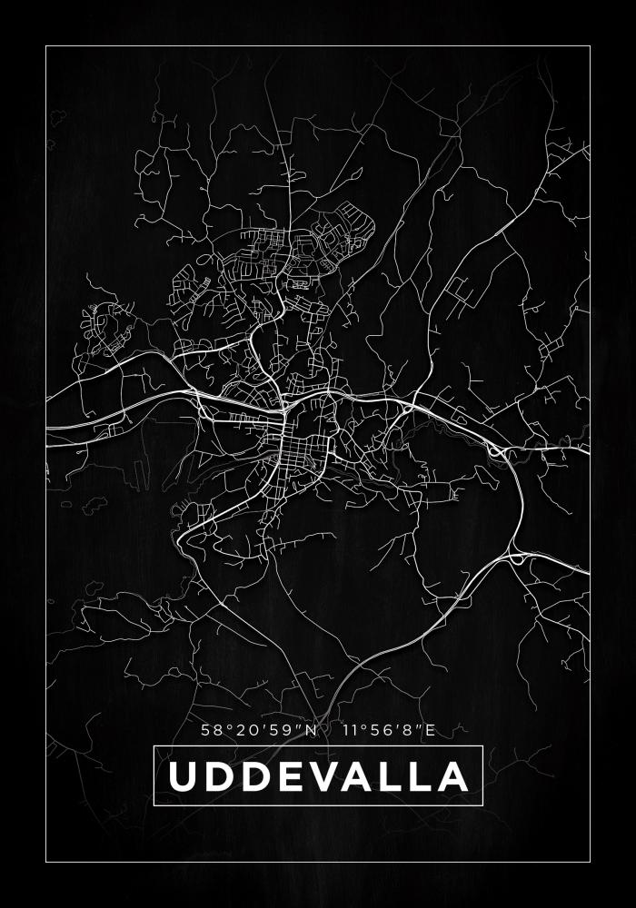 Map - Uddevalla - Black