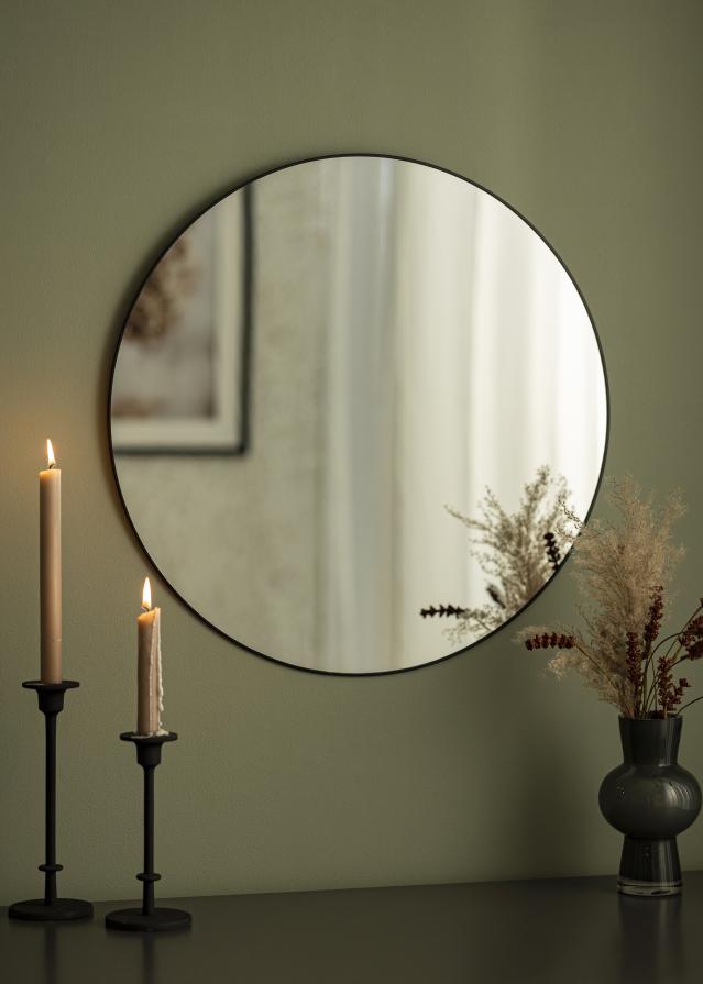 KAILA Round Mirror - Thin Black diamètre 60 cm