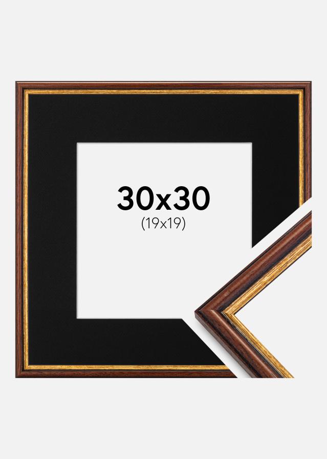 Cadre Horndal Marron 30x30 cm - Passe-partout Noir 20x20 cm