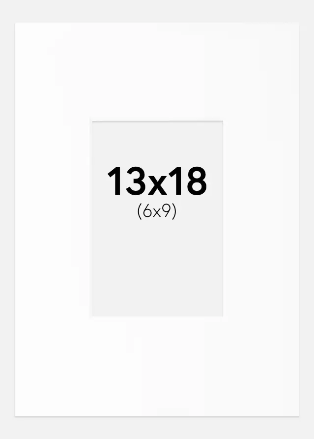 Passe-partout Canson Blanc (noyau blanc) 13x18 cm (6x9)