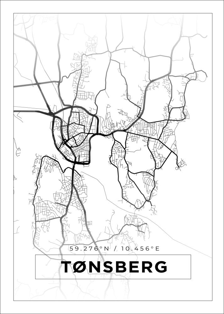 Map - Tønsberg - White