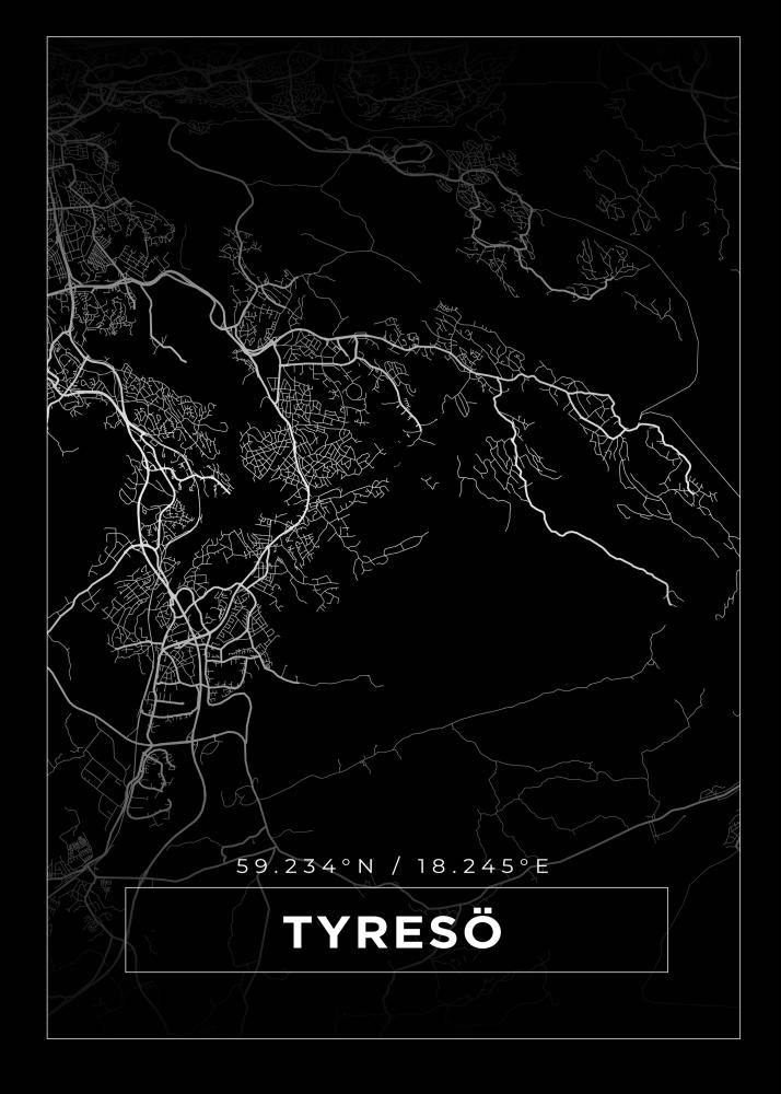 Map - Tyresö - Black