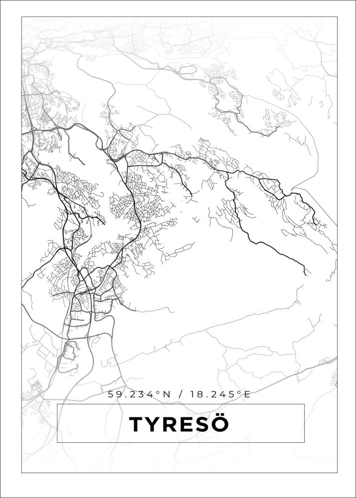 Map - Tyresö - White