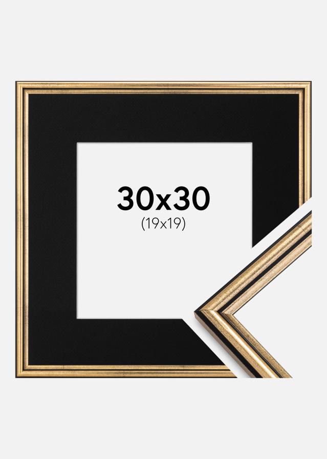 Cadre Horndal Or 30x30 cm - Passe-partout Noir 20x20 cm