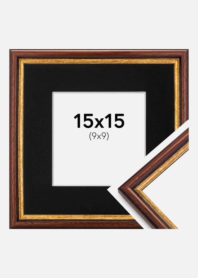 Cadre Horndal Marron 15x15 cm - Passe-partout Noir 10x10 cm